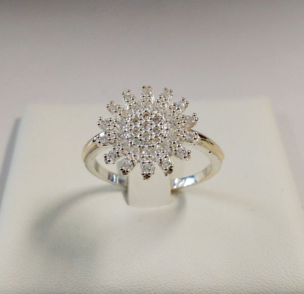 Imagen de Anillo Plata 925 y Oro Con Zirconias