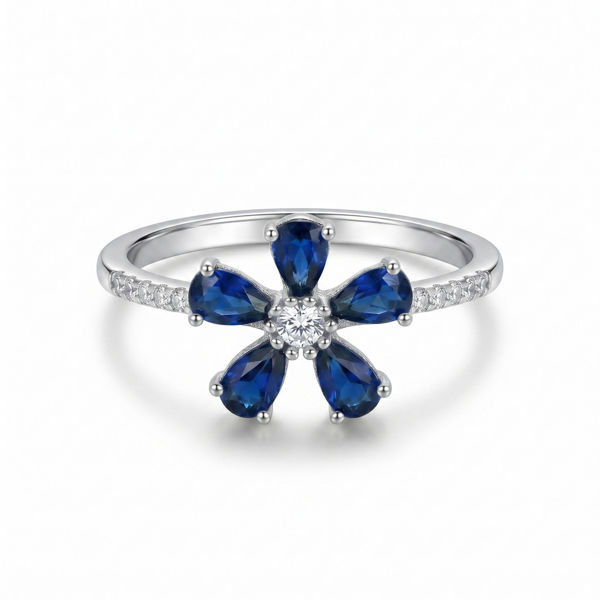 Imagen de Anillo plata c/zirconias
